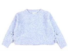 Name It silver lake blue short loose striktrøje